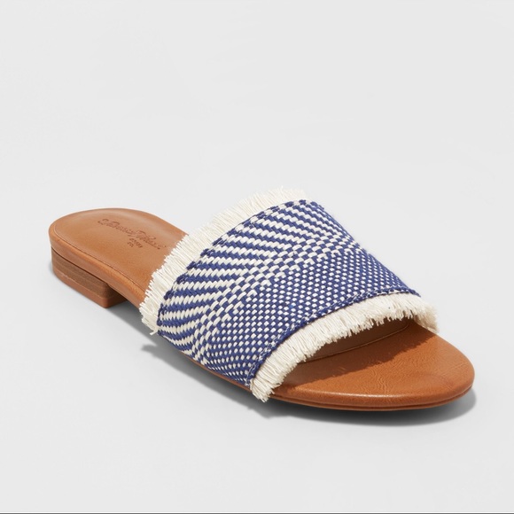 Women's Yvette Woven Slide Sandals - Blue - Picture 4 of 4